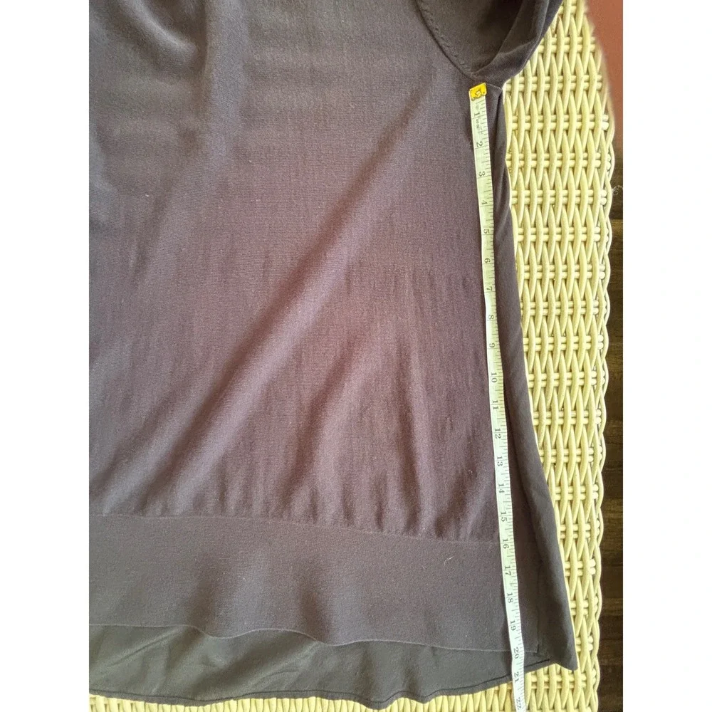 COS 100% Silk Mixed Media Tunic Sweater Large minimalist quiet luxury  layered